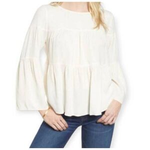MADEWELL CREAM TEARED BLOUSE SZ.XS GUC.
